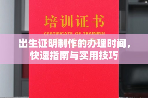 逊克出生证明制作的办理时间，快速指南与实用技巧